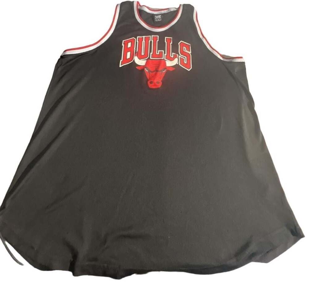 Ultra Game NBA Chicago Bulls Black Mesh Basketball Jersey Tank Top Size 1X